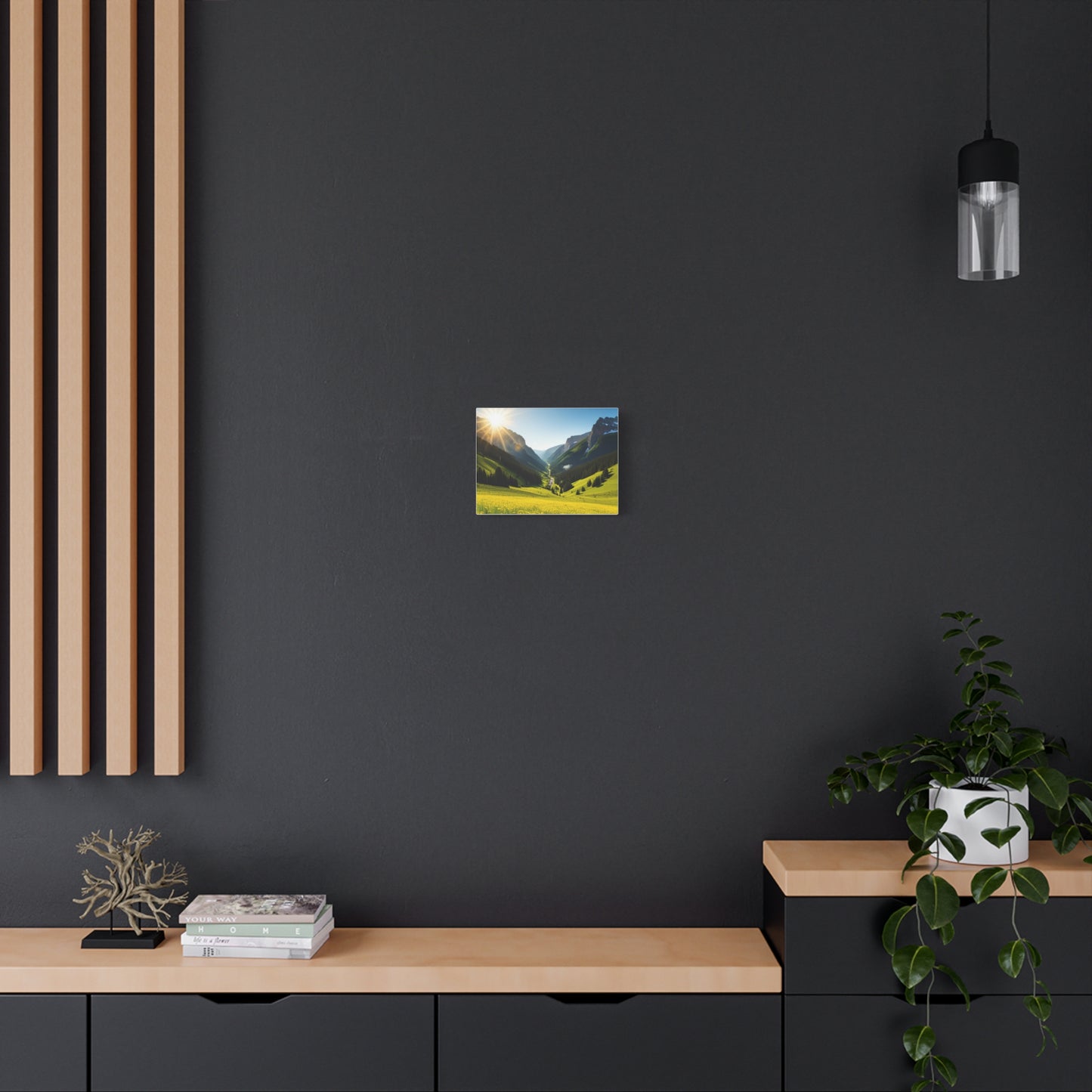 Scenic Mountains Wall Art Canvas - Stretched Landscape Print