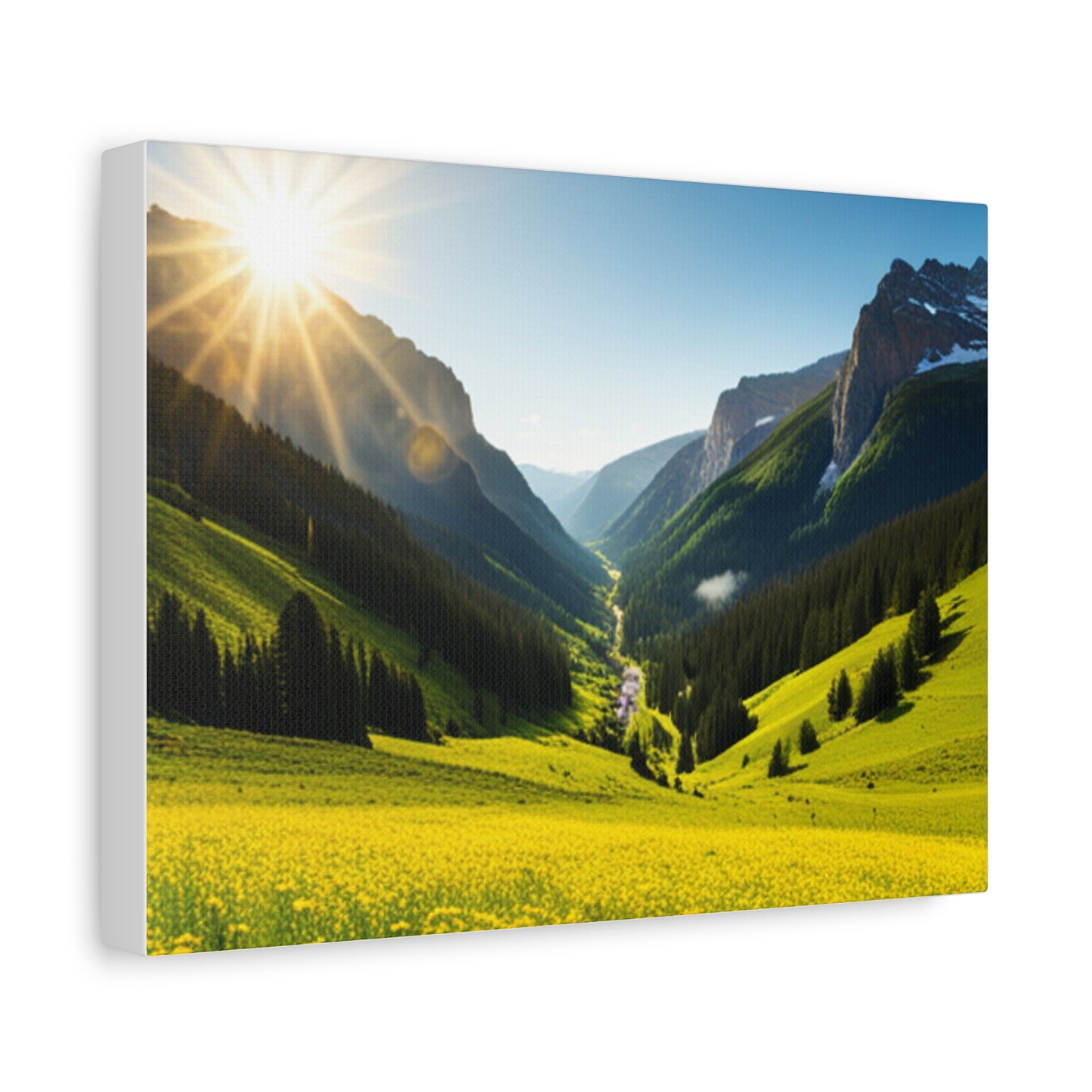 Scenic Mountains Wall Art Canvas - Stretched Landscape Print