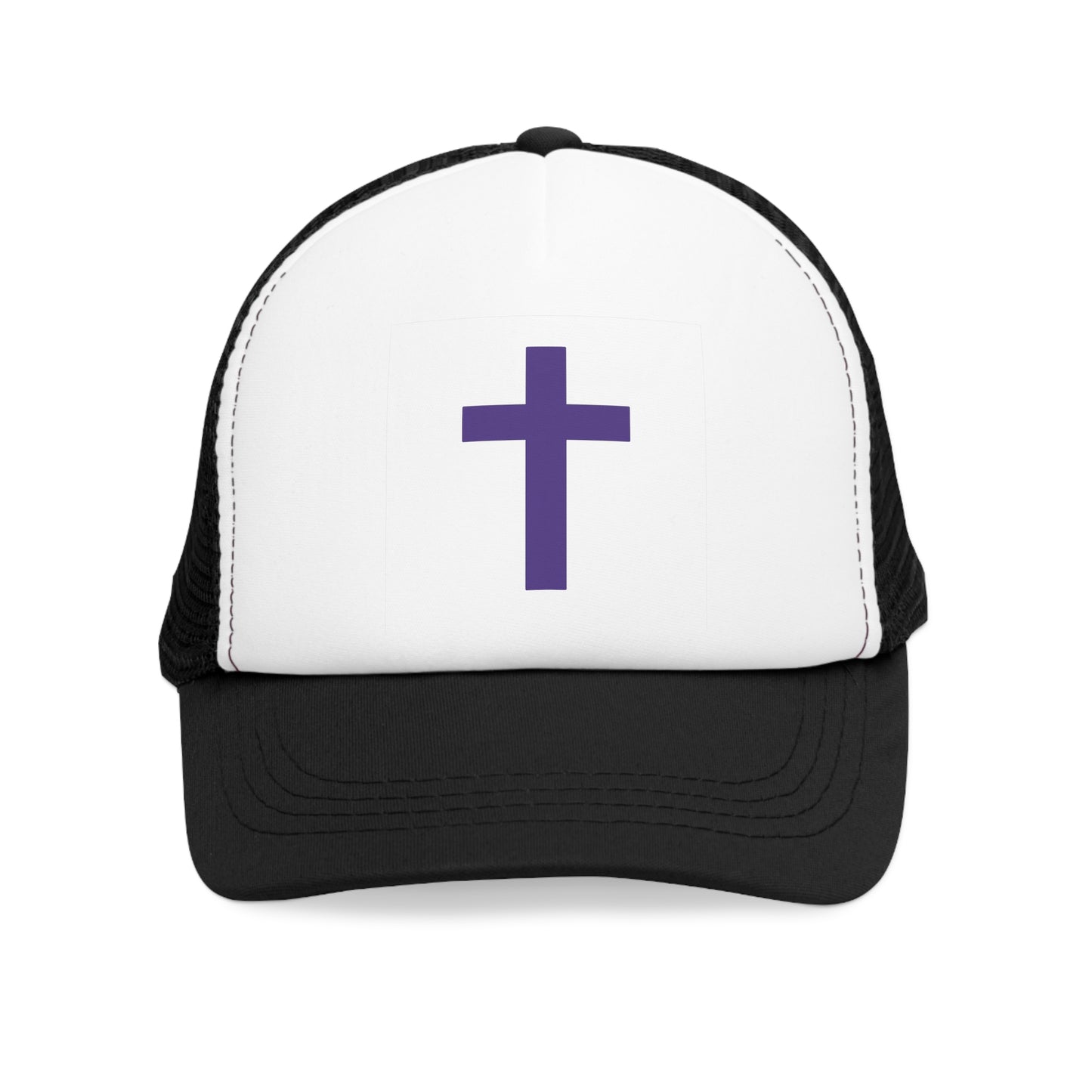 Christian Faith Mesh Cap with Purple Cross