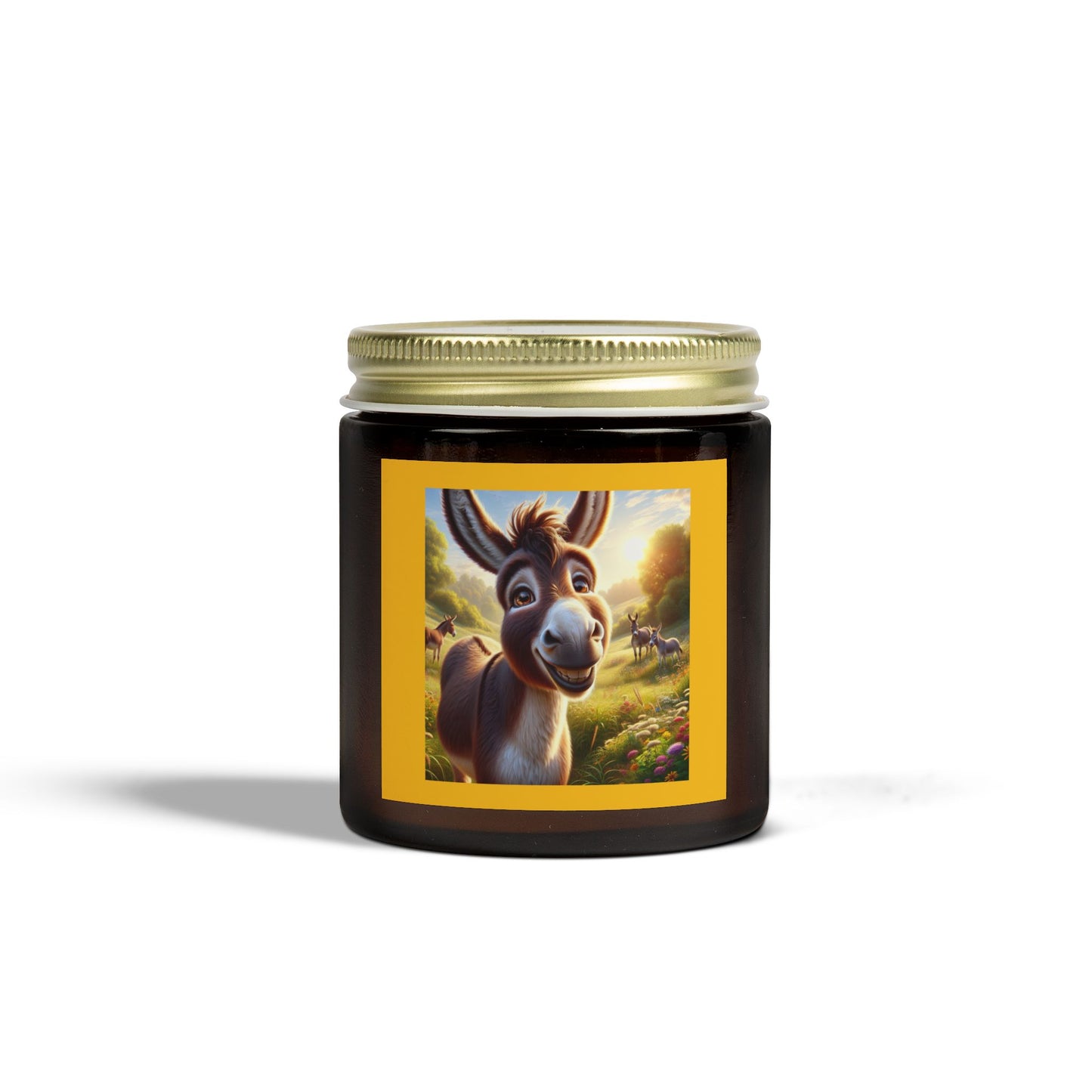 Whimsical Donkey Scented Candle - Coconut Apricot Wax (4oz & 9oz)
