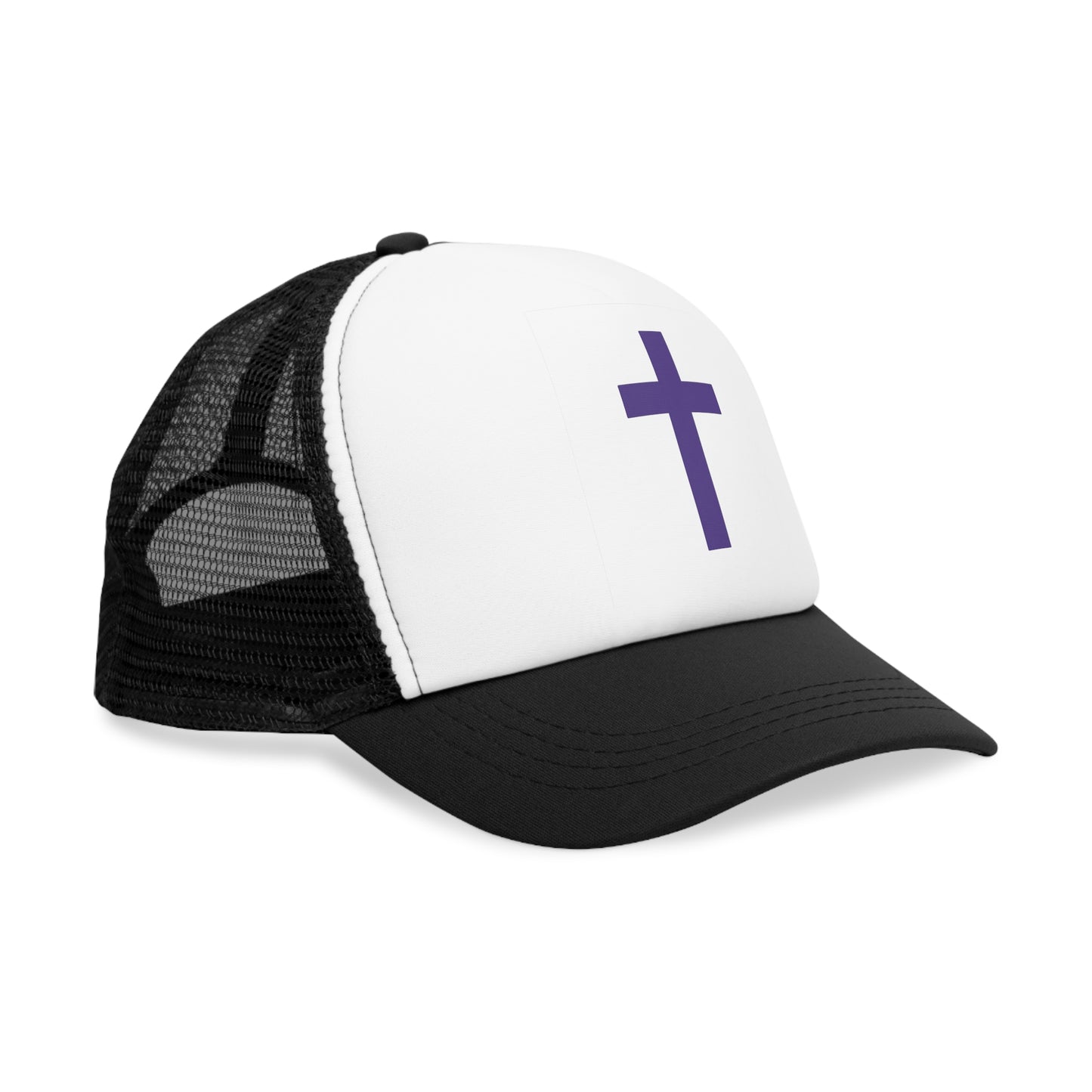Christian Faith Mesh Cap with Purple Cross