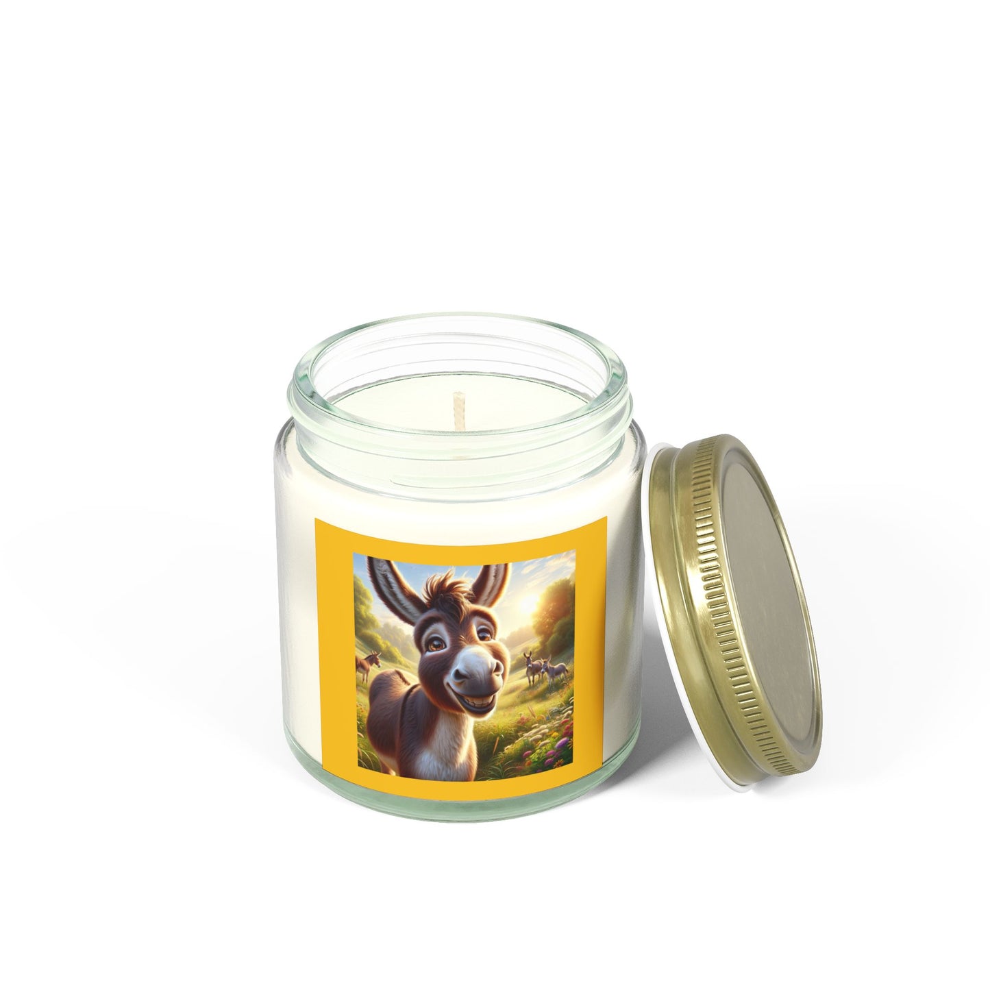 Whimsical Donkey Scented Candle - Coconut Apricot Wax (4oz & 9oz)