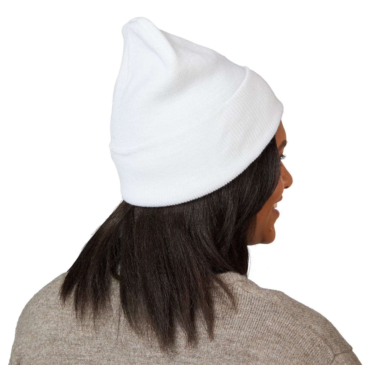 Embroidered Cross Classic Cuffed Beanie - Stylish Winter Accessory
