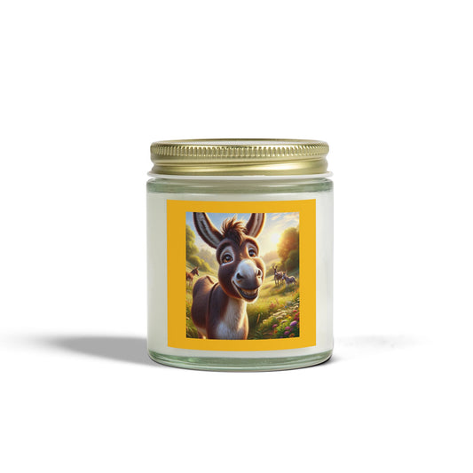 Whimsical Donkey Scented Candle - Coconut Apricot Wax (4oz & 9oz)