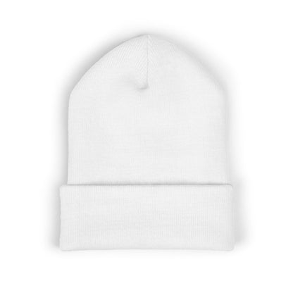 Embroidered Cross Classic Cuffed Beanie - Stylish Winter Accessory