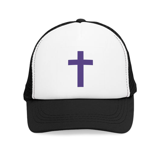 Christian Faith Mesh Cap with Purple Cross