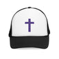 Christian Faith Mesh Cap with Purple Cross