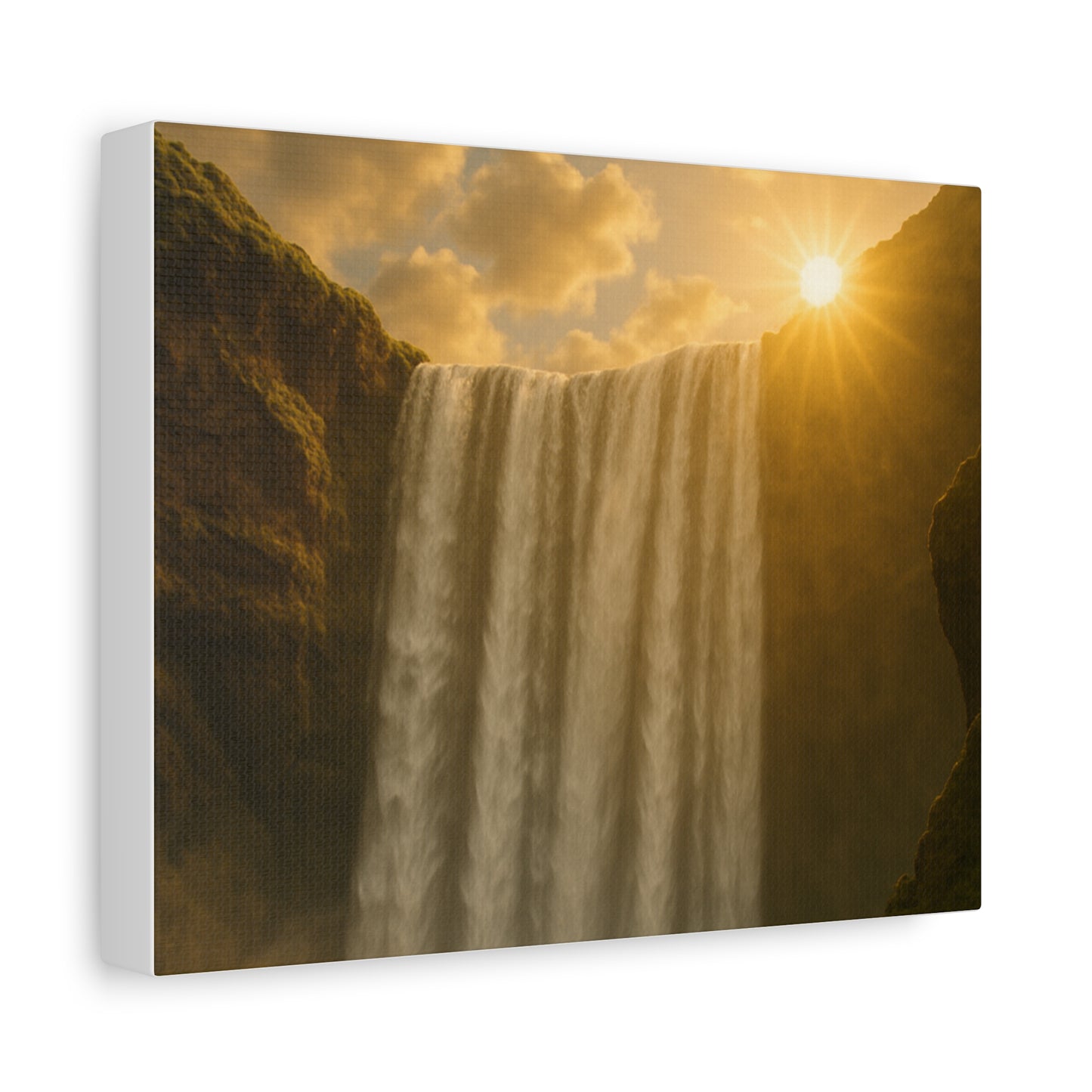 Serene Waterfall Canvas Art - 1.25" Stretched Matte Print